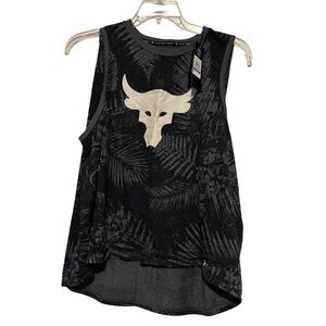 Women’s Under Armor Project Rock Aloha Camo Tank in Black Grey Sz XL NWT